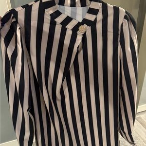 Striped Black and White Women's Top